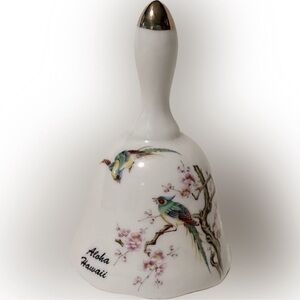 🍄Vintage Hawaii Souvenir Porcelain Dinner Bell 4” Tall Collectible Keepsake
